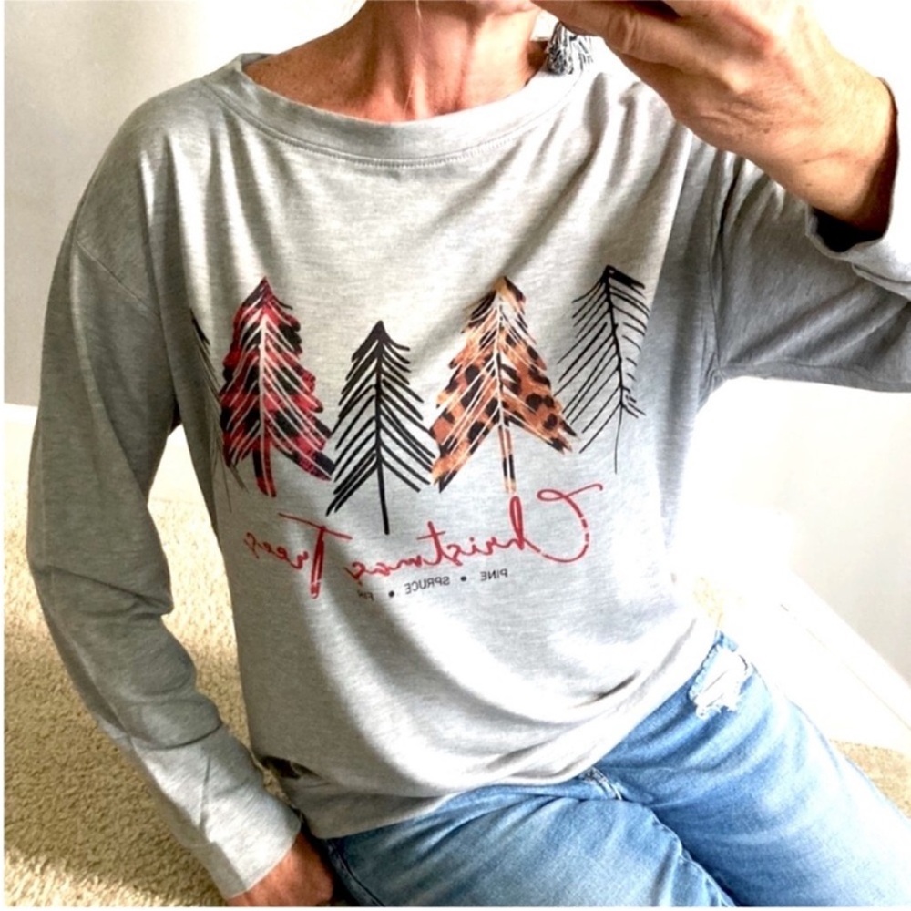 ‘Christmas Tree Pine Spruce Fir’ Long Sleeve Top - Picture 7 of 7